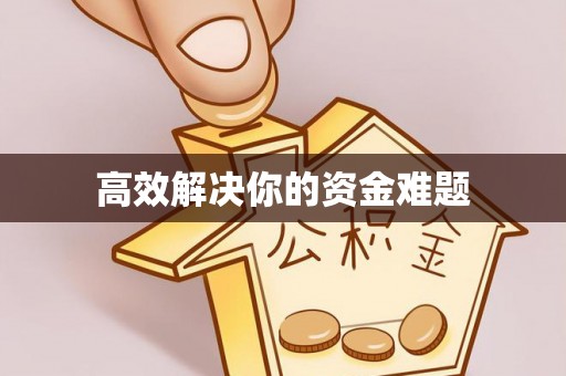 桃城高效解决你的资金难题